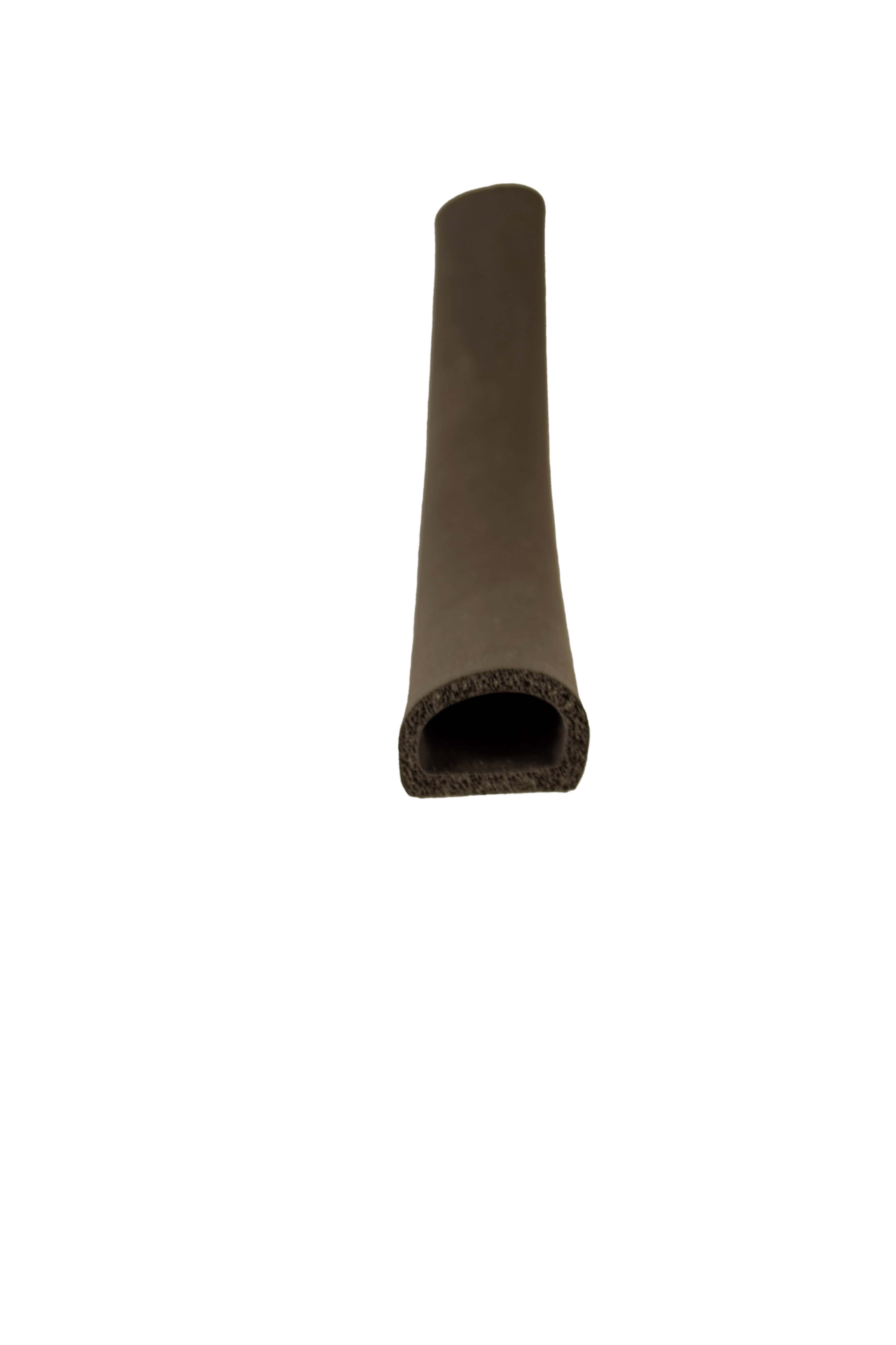 EPDM Closed Cell Sponge D-Bulb, .750" x .562", PSA, 250/Case..